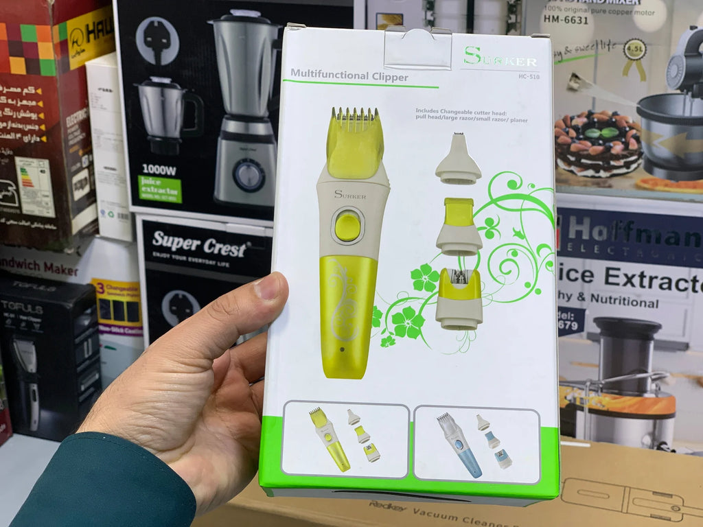 Surker HC 510 4 in 1 Multi-functional Ladies  Hair Clipper Trimmer with Adjustable 2 combs