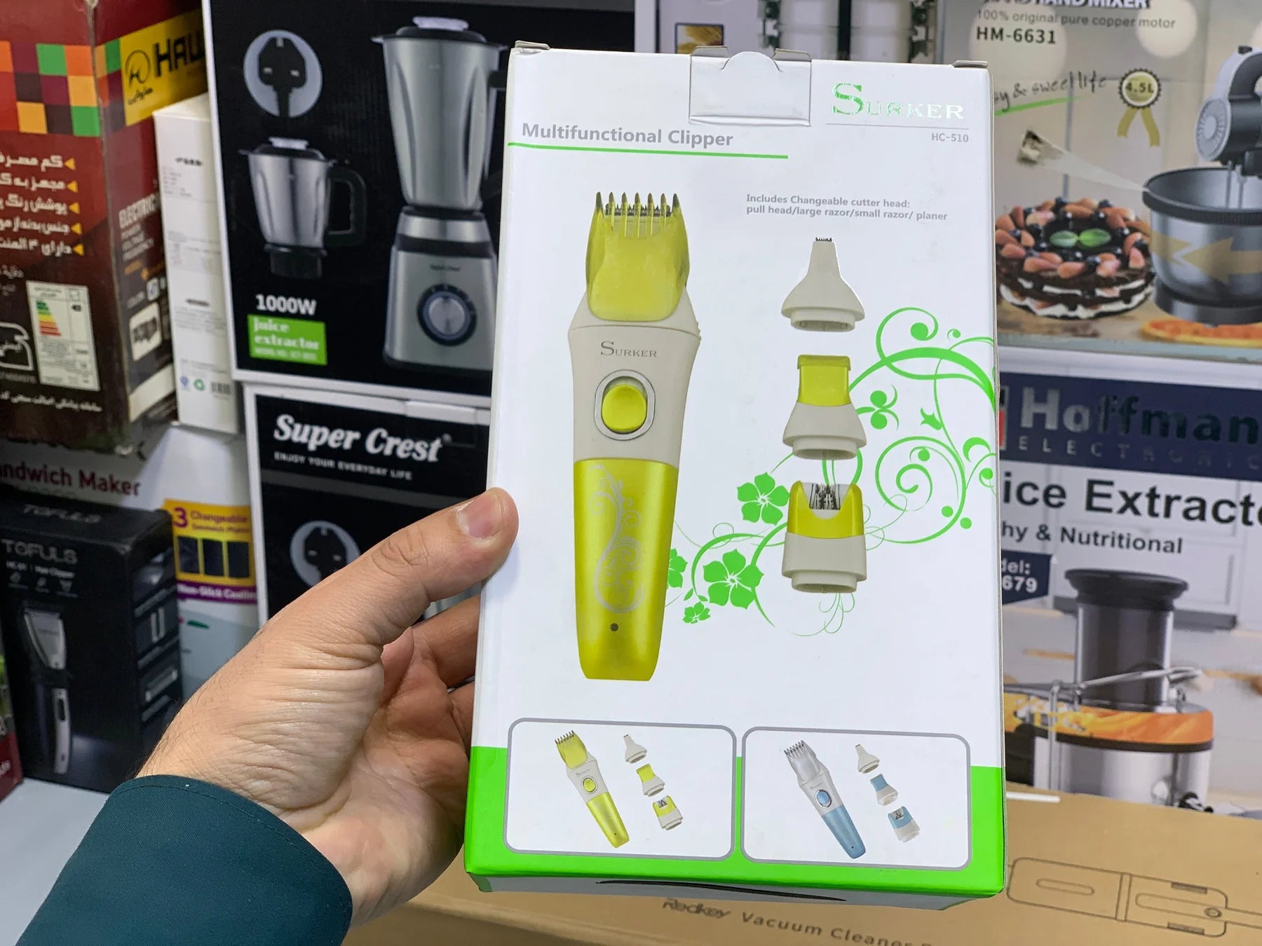 Surker HC 510 4 in 1 Multi-functional Ladies  Hair Clipper Trimmer with Adjustable 2 combs