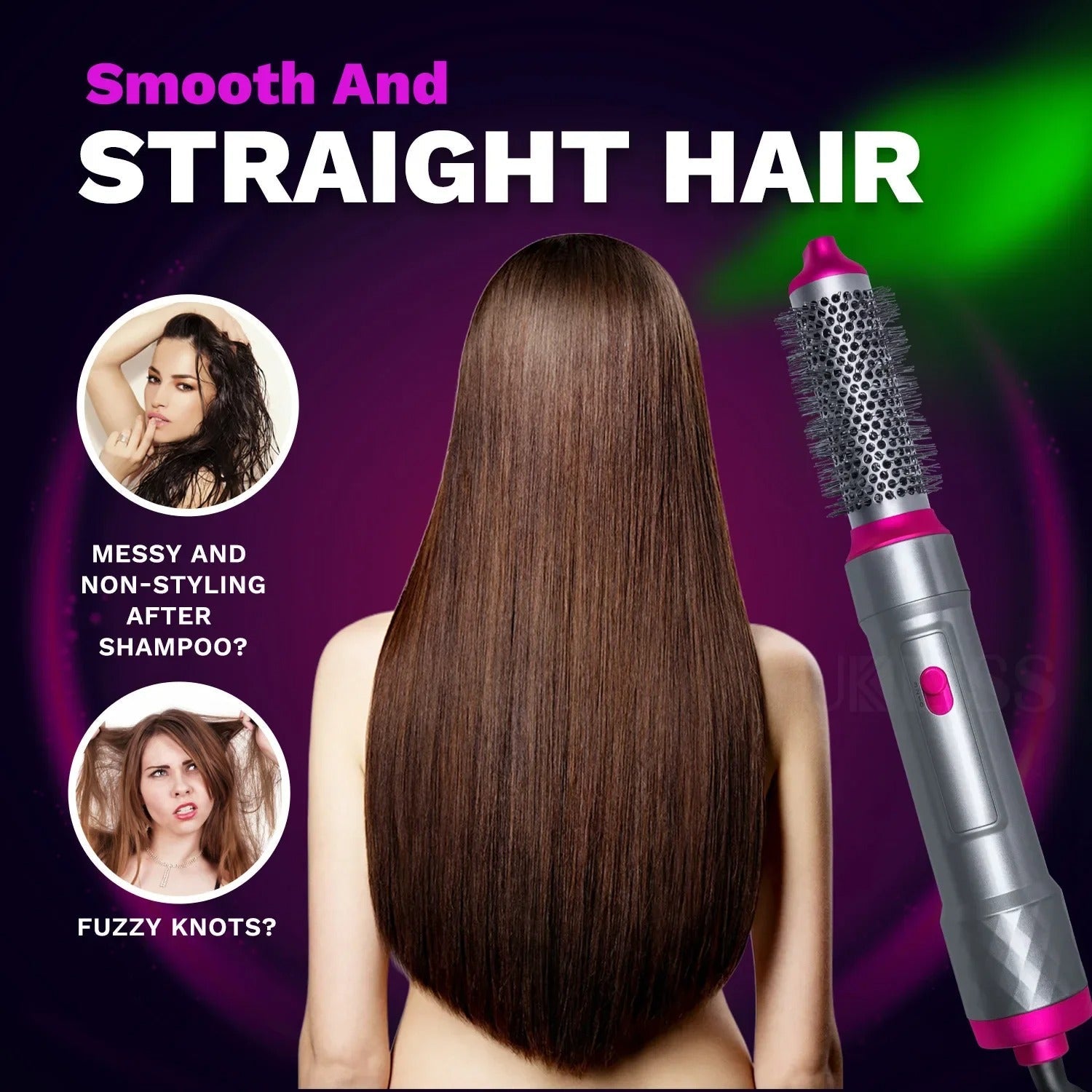 5-in-1 Hot Air Brush – Dry, Style & Volumize in One Tool